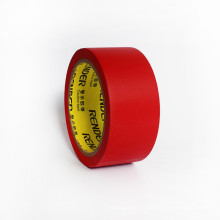 Rouge, facile à déchirer PVC et ruban adhésif en vinyle pvc bande d&#39;emballage 45mm * 22m * 0.15mm ruban d&#39;emballage en PVC